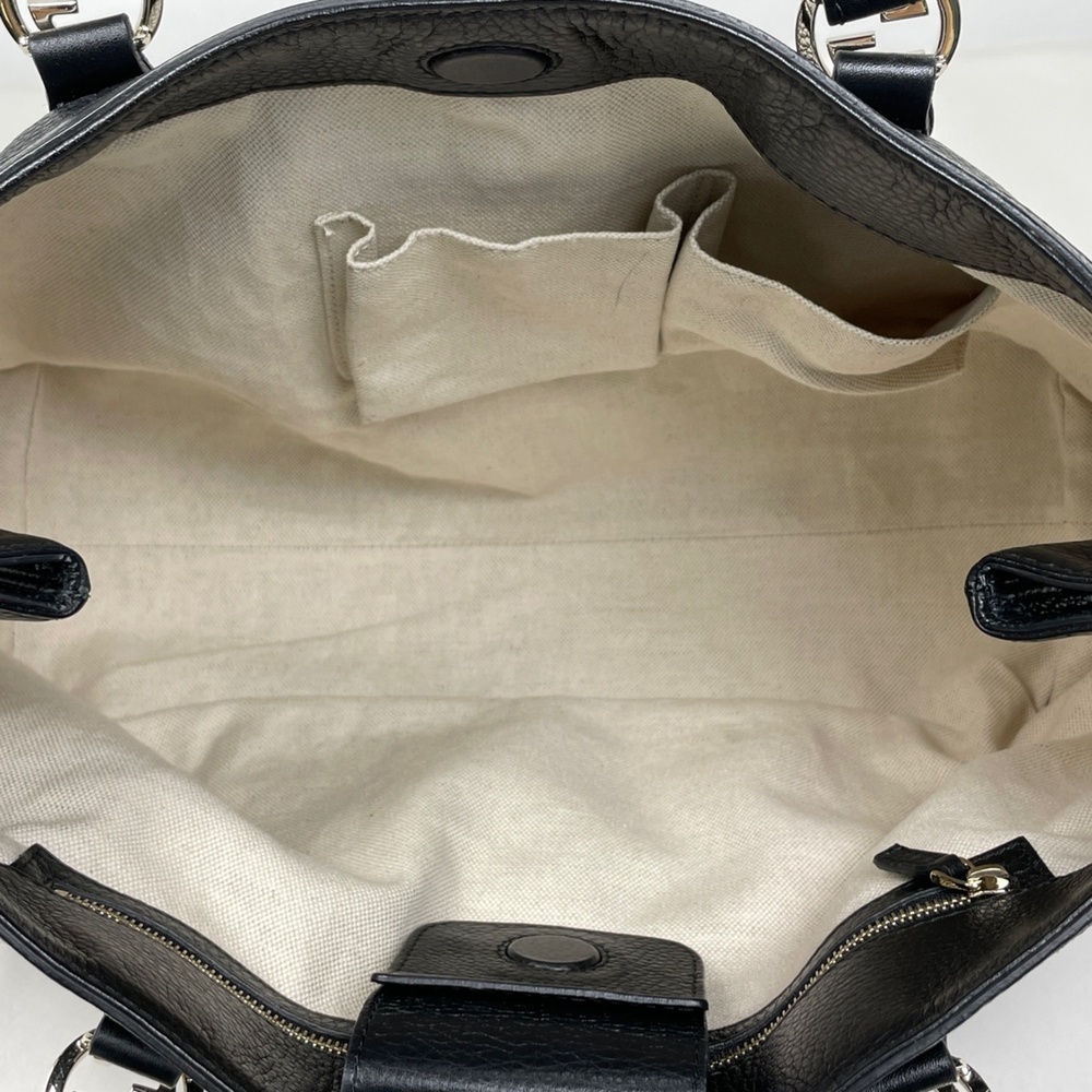 GUCCI Black Leather Tote Bag - Picture 7 of 7